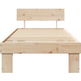 vidaXL Konstrukcija postelje Rjava 90 x 190 cm Masivno borovo les | Shoptok.si