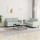  2-dijelni set sofa s jastucima svjetlosivi baršunasti | shoptok.hr