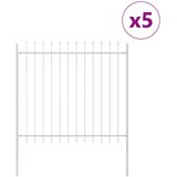  Ograda za vrt s vrhom koplja bijela 8 5x1 5 m čelik | shoptok.hr