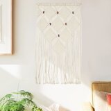  Zidna vješalica s makrameom 40x80 cm pamuk | shoptok.hr