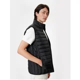 Koton Puffer Vest Slim Fit Stand Collar Pocket Detail