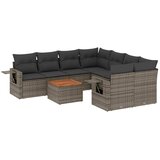  9-dijelni set vrtnih sofa od poliratana s jastucima sivi | shoptok.hr