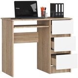 AKORD A-6 Računalniška Miza, Desna Izvedba, Hrast Sonoma/Bela, (5000332898) | Shoptok.si