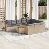  11-dijelni set vrtnih sofa od poliratana s jastucima bež | shoptok.hr