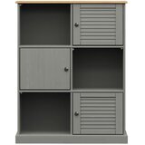 Maison Chic Knjižna omara - Knjižni regal VIGO siva 90x35x114,5 cm trdna borovina, (21724586) | Shoptok.si