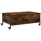 Maison Chic Klubska mizica - kavna mizica - Nizka mizica s kolesci dimljen hrast 91x55x34 cm inž. les, (21754947) Cene