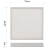  LED svetilo nadometno NEXXO, kvadratno, belo, 28,5W, nastavljiva CCT | Shoptok.si