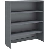 vidaXL Vrh za visoku komodu tamnosiva 90x30x100 cm od masivne borovine | shoptok.hr