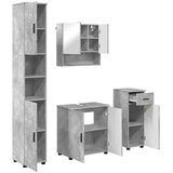  Set namještaja za kupaonicu s ladicama 4 pcs Betonski sivi | shoptok.hr