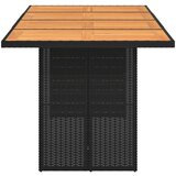  Vrtni stol s pločom od drva bagrema crni 190x80x75 cm poliratan | Eponuda.ba