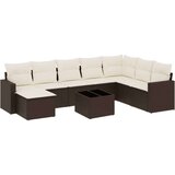 vidaXL 9-dijelni set vrtnih sofa s jastucima poliratan smeđi | shoptok.hr