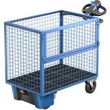 eurokraft pro zabojni voziček z električnim pogonom, stene iz jeklene mreže, brez pokrova, dxšxv 1420 x 720 x 1200 mm | Shoptok.si