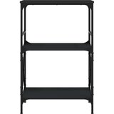  Regal za knjige s 3 razine crni 59x35x90,5 cm konstruirano drvo | Eponuda.com