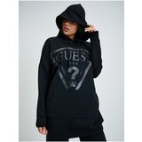 Guess ženski oversize duks sa kapuljačom crni