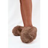 Boto Fur Ladies Slippers Brown Iseline | Shoptok.si
