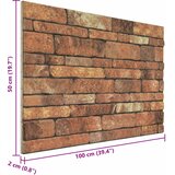  Zidne panele 10 pcs Smeđa i bijela 100 x 50 cm EPS pjena | Eponuda.com