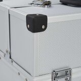 vidaXL Kovček za orodje 38x22,5x34 cm srebrn aluminij | Shoptok.si