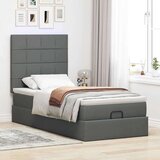  Otomanski okvir kreveta s madraca tamnosivi 80x200cm od tkanine | shoptok.hr