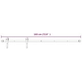  Komplet za klizna vrata 183 cm čelični bijeli | shoptok.hr