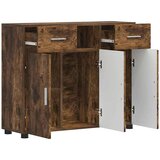 vidaXL kreveta dimljeni hrast 88.5 x 30.5 x 73 cm konstruirano drvo | shoptok.hr
