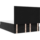  Otomanski krevet s madracima&amp LED crni 140x190 cm baršunasti | shoptok.hr