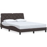  Okvir za krevet bez madraca tamnosmeđi 140 x 190 cm od tkanine - Tamno smeđa 140 x 190 cm | shoptok.hr