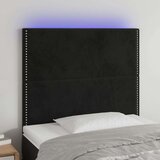  Posteljno vzglavje črno 80x5x118/128 cm žamet, (20938692) | Shoptok.si