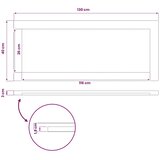  Pravokutni stolni vrh 130 x 40 x 3 cm Pravokutni - Prirodna 90 x 55 x 3 5 cm Pravokutno | shoptok.hr