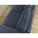 Bobochic Paris Temno modra sedežna garnitura za spanje/raztegljiva iz rebrastega žameta 240 cm Hugo – | Shoptok.si