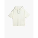 Koton Hooded T-Shirt Motto Printed Short Sleeve cene