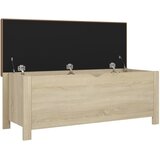  Kutija za pohranu s jastukom boja hrasta 105x40x45 cm drvena | shoptok.hr