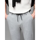Ombre Men's knitted pants with elastic waistband - light grey | Shoptok.si