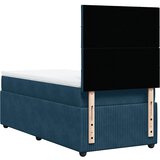 Box spring krevet s madracem plavi 90x190 cm baršunasti | shoptok.hr