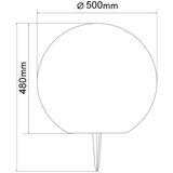  LED solarna lampa KULA LED/3,7V 3000/4000/6500K prečnik 50 cm 2000 mAh IP65 bela | Eponuda.com