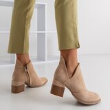 Resti Light brown women's boots on the post Jeneuer - Footwear | ePonuda.com