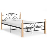 Maison Chic Posteljni okvir - Dvoposteljna postelja - Zakonska postelja črn kovinski 120x200 cm-J14176, (21760365) | Shoptok.si
