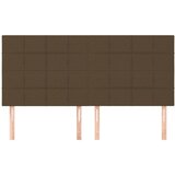  Uzglavlje tamnosmeđe 180x5x118/128 cm tkanina | shoptok.hr