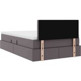  Krevet s od storage s madracem Siva 120 x 190 cm Lažna koža | shoptok.hr