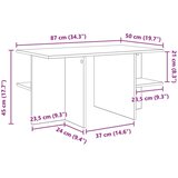  Klubska miza Dimljeni Hrast 87 x 50 x 45 cm Konstruirano leseno, (5000295498) | Shoptok.si