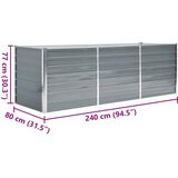  Vrtna sadilica od pocinčanog čelika 240 x 80 x 77 cm siva | Eponuda.com
