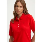 Tommy Hilfiger Kratka majica ženski, rdeča barva