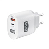Prosto Univerzalni brzi USB punjač 3A + USB-C PD, Beli | ePonuda.com