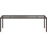  Stol za vrt Smeđa 250 x 100 x 75 cm poliratan | shoptok.hr