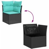  9-dijelni set vrtnih sofa poliratan i bagrem s jastucima sivi | shoptok.hr