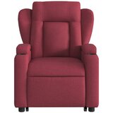  Naslonjač na podizanje od tkanine crvena boja vina | shoptok.hr