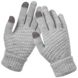  Rukavice touch screen braided sive Cene