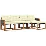 vidaXL Zunanja garnitura za sedenje z blazino 5 pcs Naravna in smetana, (5000273411) | Shoptok.si