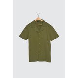 Trendyol Khaki Men Slim Fit Apaş Collar Shirt | shoptok.hr