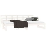  Izvlečna dnevna postelja bela trdna borovina 2x(90x200) cm, (20723816) | Shoptok.si