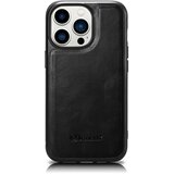 ICARER Etui prevlečen z naravnim usnjem za iPhone 14 Pro Max Leather Oil Wax črn, (21521960) | Shoptok.si